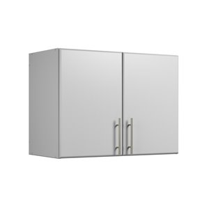 Prepac Elite Stackable Wall Cabinet in Light Gray Finish - 32-in