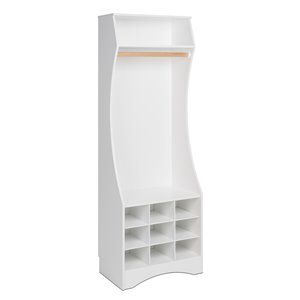 Penderie compacte avec rangement pour chaussures, blanche, 72 po x 25 po x 15.75 po
