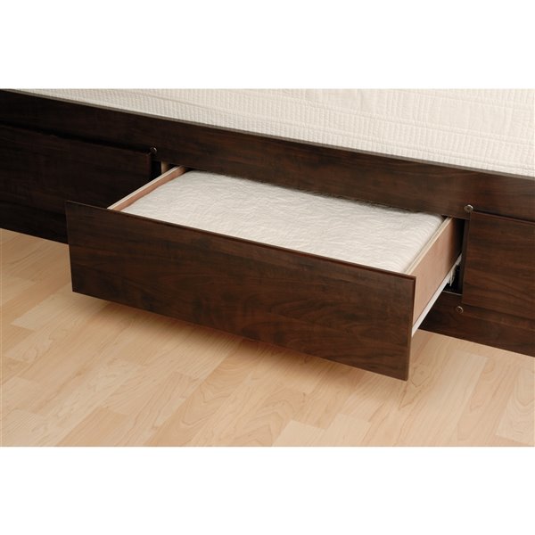 Prepac Platform Storage Bed With 6 Drawers Warm Cherry Finish Queen Lbq 6200 3kv Rona Prepac Platform Storage Bed With 6, Yaletown Black Queen 6 Drawer Platform Storage Bed