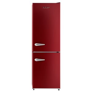 iio Retro Frost Free Refrigerator with Bottom Freezer - 11 cu. ft. - Red