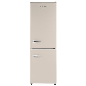 iio Mod Retro Bottom Freezer Refrigerator in White 13.25 cu. ft. - Right Hinge- 23.5-in