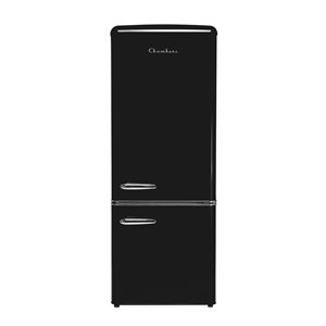Chambers Retro Refrigerator with Bottom Freezer - 7 cu. Ft. - Midnight Black