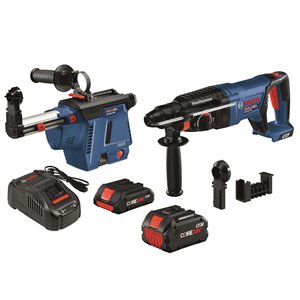 Ensemble marteau perforateur sans balais Bulldog SDS-plus de Bosch, 18 V, 1 po