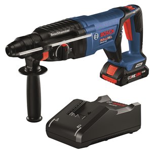 Ens. marteau perforateur sans balais, batterie 4,0Ah de Bosch, 18 V, 1 po