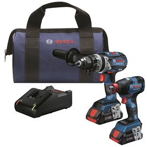 Bosch Combo Kit with 2-in-1 Impact Drill/Driver and 4.0 AH Batteries - 18 V