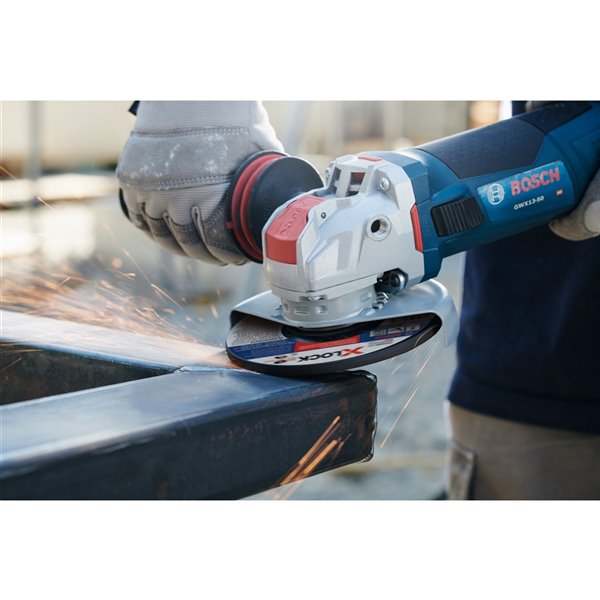 Bosch X Lock Ergonomic Angle Grinder with No Lock On Paddle Switch 4 1 2 in