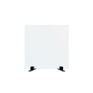 Écran de protection sanitaire Jade pare-toux en verre de format moyen, noir, 30 po x 48 po
