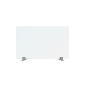 Écran de protection sanitaire Jade pare-toux en verre de format moyen, chrome, 30 po x 48 po
