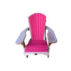 Coussin de chaise extérieure de Bear Chair à 7 lattes, rouge