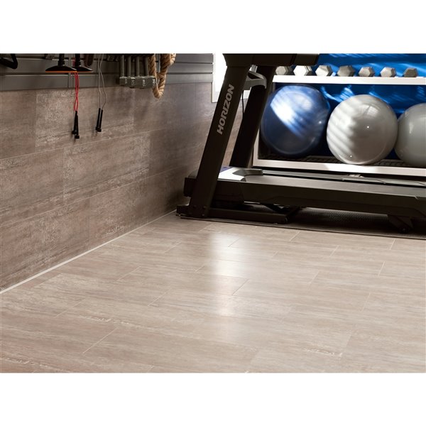 NewAge Products Stone Composite Luxury Vinyl Tile - 9.5 mm - 13.44 sq ft - Sandstone - 7-Pk