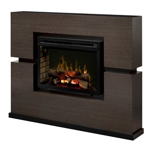 Foyer électrique avec manteau de cheminée Linwood de Dimplex, gris, 65 po