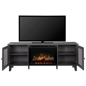 Dimplex Dean 65-in TV Media Console Electric Fireplace - Wrought Iron Finish