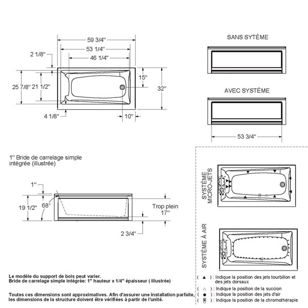 MAAX Utile 60-in x 32-in x 81-in Thunder Grey Bathtub Shower Kit with Left Drain - 4-Piece