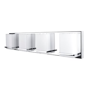 Luminaire de salle de bain à 4 lumières Tranquility AC7494 d'Artcraft Lighting, 26 po x 3 po x 5,5 po, chrome