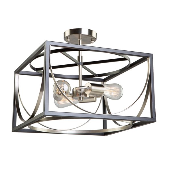 Semi-plafonnier Corona CL15093 d'Artcraft Lighting, 3 lumières, noir ...