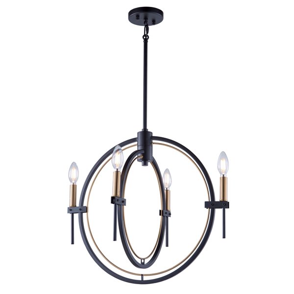 Artcraft Lighting Anglesey AC11454 4-Light Chandelier - 21.5-in x