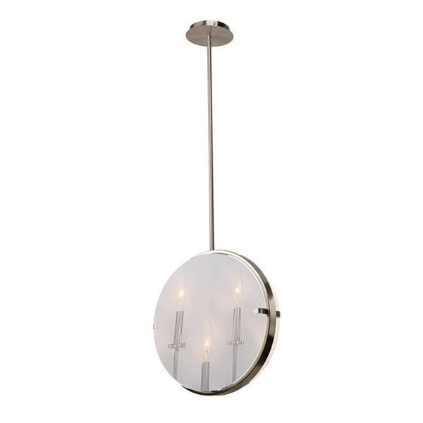 Artcraft Lighting Harbor Point AC10303SN 3-Light Pendant - 4-in x 15-in - Satin Nickel