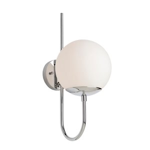 Applique murale à 1 lumière Moonglow SC13227PN d'Artcraft Lighting, 20 po, nickel poli
