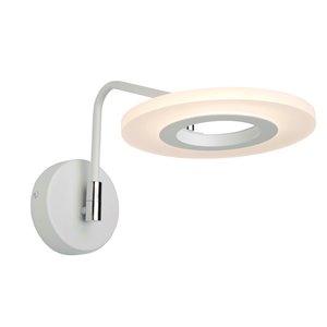 Applique murale à 1 lumière Phoenix AC7066 d'Artcraft Lighting, 8,5 po, blanc