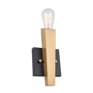 Applique murale à 1 lumière Olympia AC11150 d'Artcraft Lighting, 10 po, noir/laiton satiné