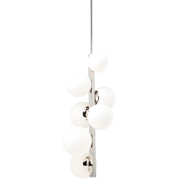 Artcraft Lighting Moonglow SC13221PN 7-Light Chandelier - 18-in x 36-in - Polished Nickel