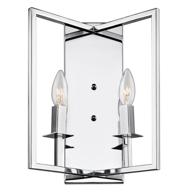 Applique murale à 2 lumières Allston AC10727CH d'Artcraft Lighting, 14 po, chrome