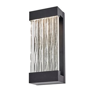 Luminaire mural extérieur Watercrest AC9162BK d'Artcraft Lighting, 15.25 po, noir