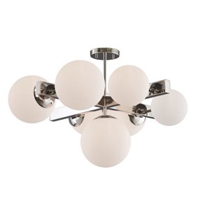 Semi-plafonnier Moonglow SC13222PN d'Artcraft Lighting, 7 lumières, nickel poli