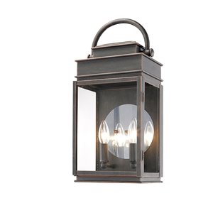 Luminaire mural extérieur Fulton AC8231OB d'Artcraft Lighting, 18.5 po, bronze huilé