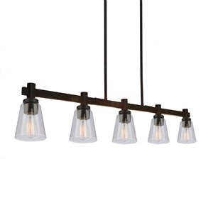 Artcraft Lighting Clarence AC10764OB Kitchen Island Light - 5 -Light - Bronze