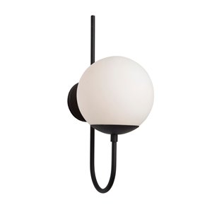 Applique murale à 1 lumière Moonglow SC13227BK d'Artcraft Lighting, 20 po, noir mat