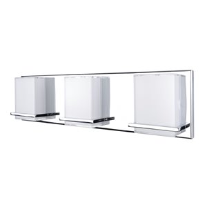 Luminaire de salle de bain à 3 lumières Tranquility AC7493 d'Artcraft Lighting, 20 po x 3 po x 6 po, chrome