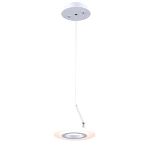 Luminaire suspendu à 1 lumière Phoenix AC7067 d'Artcraft Lighting, 8 po x 6 po, blanc