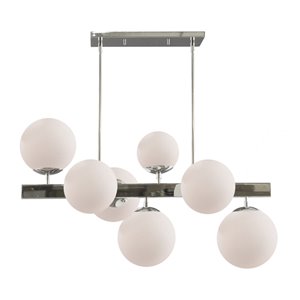 Artcraft Lighting Moonglow SC13223PN 7-Light Chandelier - 16-in x 20.5-in - Polished Nickel