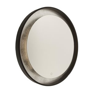 Miroir à éclairage DEL Reflections AM305 d'Artcraft Lighting, 31,5 po x 31,5 po, bronze huilé et argenté