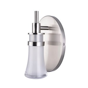 Applique murale à 1 lumière Destiny AC7501 d'Artcraft Lighting, 7,5 po, nickel poli
