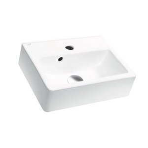 Nameeks Mini Wall Mounted Bathroom Sink in White - Rectangular - 14.76-in x 11.02-in