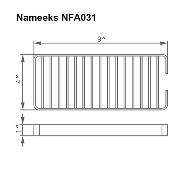 Nameeks General Hotel Wall Mounted Shower Basket in Chrome - 4-in x 1-in x 9-in