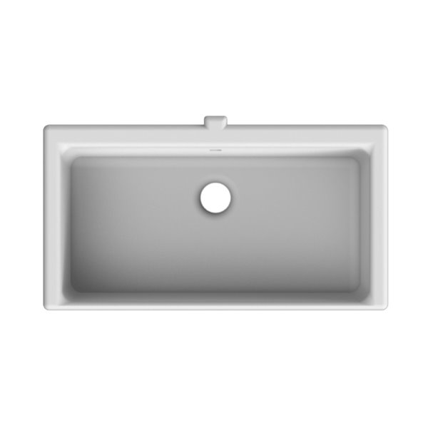 Nameeks Miky Undermount Bathroom Sink In White - Rectangular