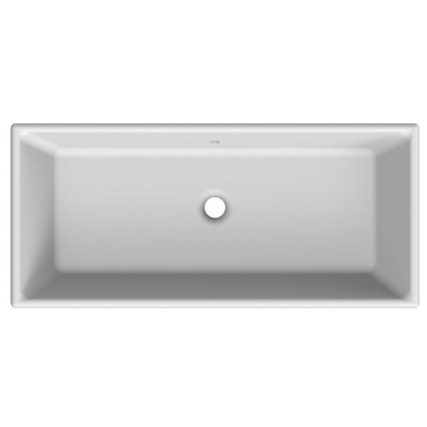 Nameeks Gaia Vessel Bathroom Sink In White - Square - 34.5-in x 15.6-in