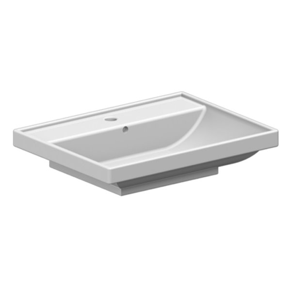 Nameeks ML 24.2-in x 18.5-in Wall Mounted White Square Bathroom Sink