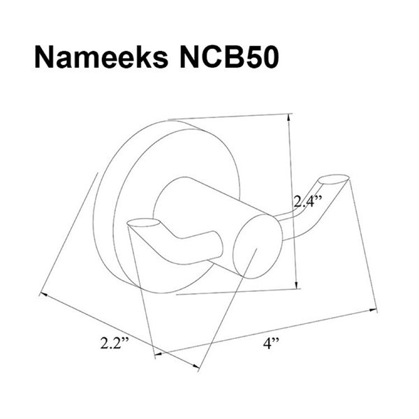 Nameeks General Hotel Wall Mounted Bathroom Hook In Black