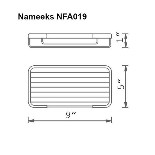 Nameeks General Hotel Wall Mounted Shower Basket in Chrome - 5-in x 1-in x 9-in