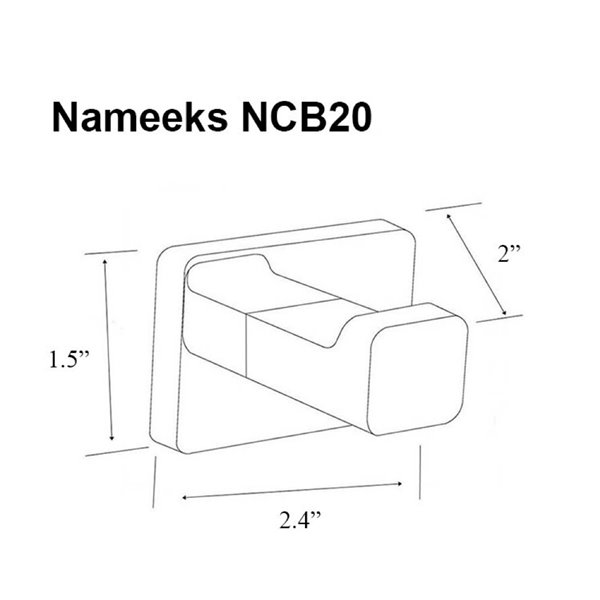 Nameeks General Hotel Wall Mounted Bathroom Hook In Chrome