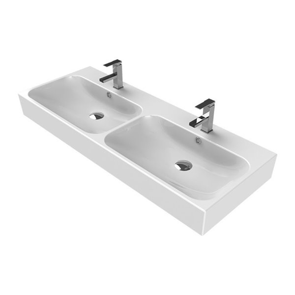 Nameeks Pinto Wall Mounted Bathroom Sink in White