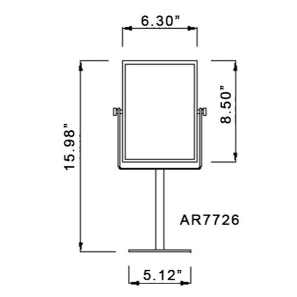 Nameeks Glimmer Free Standing Makeup Mirrors In Chrome - 4.5-in x 8.25-in x 6.3-in