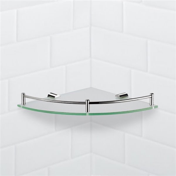 Nameeks General Hotel Wall Mounted Bathroom Shelve in Chrome - 10-in x 2-in x 10-in