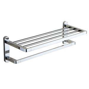 Nameeks General Hotel Wall Mounted Train Racks for Towels in Chrome - 22.5-in x 8.8-in