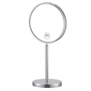 Nameeks Glimmer Free Standing Makeup Mirrors In Chrome - 4-in x 8-in x 8-in