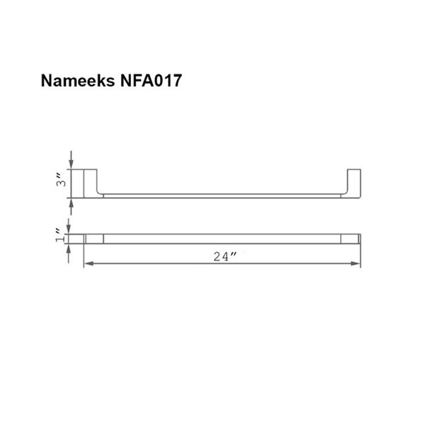 Nameeks General Hotel Wall Mounted Towel Bar In Chrome - 24-in